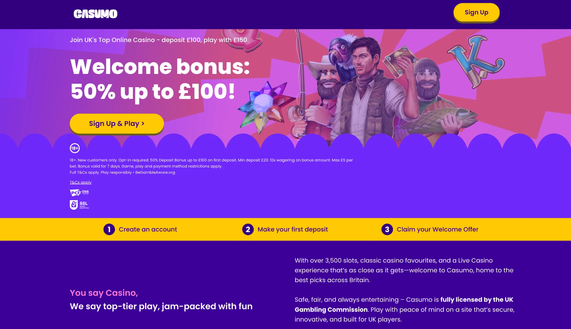 Casumo Homepage