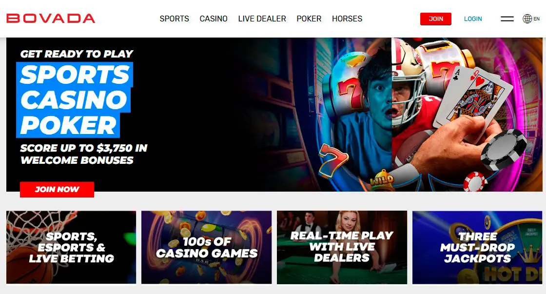Bovada Homepage