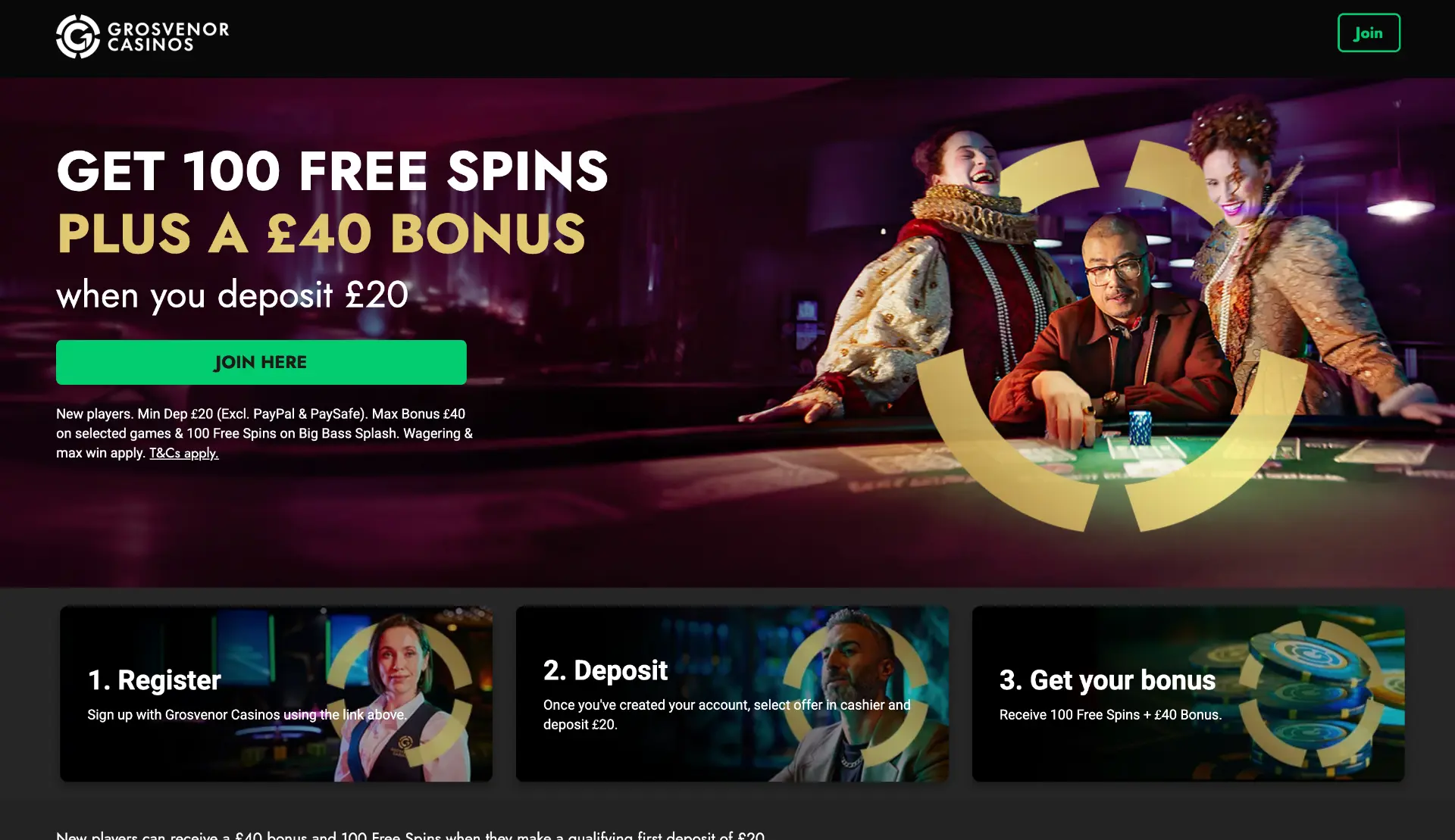 Grosvenor Casinos Homepage