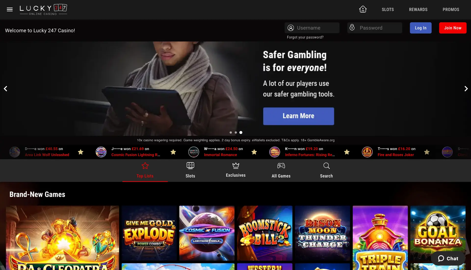 Lucky 247 Homepage